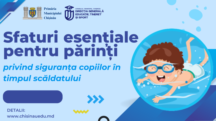 Dragi părinți, vă atragem atenția la pericolul scăldatului copiilor pe perioada vacanței de vară fără supravegherea corespunzătoare și în locuri neautorizate